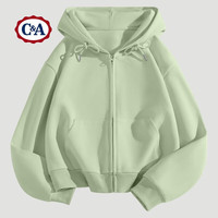 C&A连帽卫衣女春秋款2025小个子慵懒风连帽开衫春装卫衣 奶白色 L