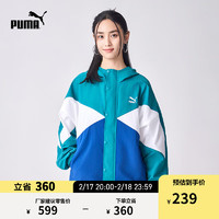 彪马 男子运动休闲拼色外套 CLASSICS WINDBREAKER 628202 深蓝色-78 M(175/96A)