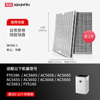 简庭 IGAINTIN 适配飞利浦空气净化器FY6177滤芯AC6608 AC6606 AC6676过滤网5186