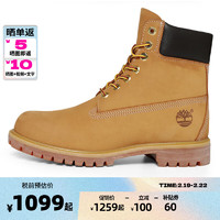 Timberland 踢不烂男鞋大黄靴马丁靴工装靴户外休闲鞋10061W宽版 小麦黄 40