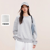 Champion 春季草写logo刺绣圆领卫衣女抓绒保暖Inline系列