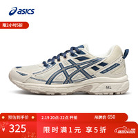 ASICS 亚瑟士 女鞋越野跑鞋抓地耐磨运动鞋舒适跑步鞋 GEL-VENTURE 6 白色/蓝色 35.5