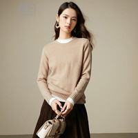 晚白【100%羊毛】宽松显瘦毛衣女2024冬款时尚高级感洋气针织打底衫