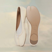 Maison Margiela马吉拉Tabi分趾芭蕾鞋平底单鞋女 T1003白色(尺码偏小，选大半码) 38