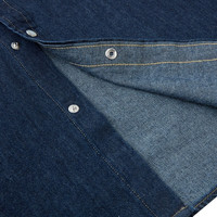 Levi's李维斯秋季宽松蓝色牛仔衬衫时尚简约美式水洗外套 复古深蓝色 XL