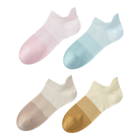 京东京造4双袜子女士短筒袜春夏季女袜抑菌防臭吸汗透气休闲短袜女 4双装 女短袜