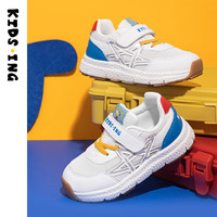 kids.ing【开学季】儿童运动鞋男童春季女童轻便休闲跑步童鞋 白蓝 26 适合脚长14.8-15.3cm 26码 适合脚长14.8-15.3cm