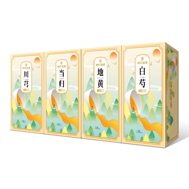 神农金康 四物汤（7副一周量）四宝茶 桃花红四物汤独立小包装当归白芍川芎地黄煲汤原材料