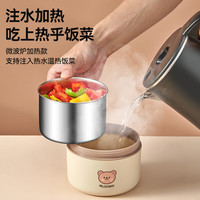沃德百惠（WORTHBUY）保温饭盒可微波炉加热便当盒316不锈钢便携多层饭桶 316款棕色：大小各2个+餐具+袋