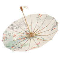 VONLILIENFELD国风伞16骨折叠双层伞新中式超强防晒遮阳伞晴雨伞加厚黑胶伞