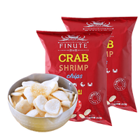 FINUTE 趣莱福虾片82g*2包装蟹味 韩国薯片虾条 年货膨化休闲零食