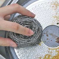 妙洁妙洁钢丝球清洁球家用不掉丝厨房洗碗洗锅不锈钢大号铁丝球刷抹布 钢丝球10只装