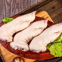 知尝新鲜速冻带筋整个猪蹄每只200g-250g 新鲜猪蹄 6只