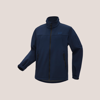 奥索卡 OZARK GEAR户外软壳夹克男 秋冬防泼水防风保暖软壳微弹外套318749 深蓝-201 XL/180