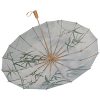 VONLILIENFELD费乐德国风伞晴雨两用高颜值太阳伞16骨双层大伞复古雨伞 16骨双层伞-竹韵