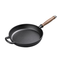 铁工房平底锅煎锅生铁锅28cm无涂层铸铁锅加厚烙饼锅牛排锅电磁炉通用