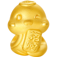 周六福 ZHOU LIU FU 黄金转运珠女款硬金生肖本命年发财蛇宝足金串珠 定价