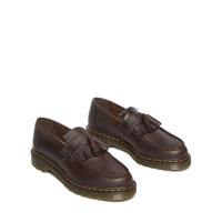 马丁(马汀博士 Dr.Martens)Adrian美式男女春夏美拉德舒适一脚鞥疯马皮乐福鞋 深棕色 45
