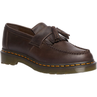 马丁（马汀博士 Dr.Martens）Adrian美式男女春夏美拉德舒适一脚鞥疯马皮乐福鞋 深棕色 38