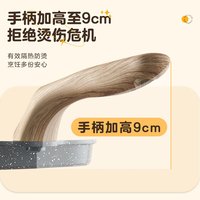 爱仕达平底锅不粘锅麦饭石色不粘锅18CM三孔煎蛋锅明火JL18K12WG |晶石不粘早饭锅明火款 18cm