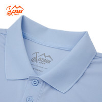 奥索卡 OZARK GEAR户外功能POLO衫男女同款2024夏季吸湿透气舒适短袖359549 浅蓝/灰蓝-220 M/170