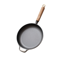 冀铁锤铸铁平底锅煎锅无涂层加厚生铁家用烙饼锅 28cm聚油煎锅