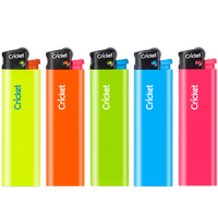 草蜢（CRICKET）cricket草蜢一次性打火机砂轮式防爆滑轮火石广告订做印字 荧光 25支