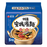 NONGSHIM农心韩国辛拉面方便面泡面汤面袋面速食韩式多口味 海鲜安城汤面5连包