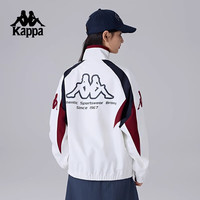卡帕（Kappa）背靠背男子运动外套25复古开衫防泼水夹克立领上衣K0FW2JJ01D 白色-012 XL