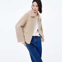 限尺码：LILY 春季气质通勤软糯毛绒宽松百搭短外套小个子上衣女