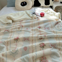 雅鹿毯子午睡办公室沙发毯空调珊瑚绒毛毯加厚冬季小盖毯秋冬四季通用 苏茉【多功能盖毯】 150*200cm【单人毯/可铺床】