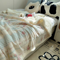 雅鹿毯子午睡办公室沙发毯空调珊瑚绒毛毯加厚冬季小盖毯秋冬四季通用 苏茉【多功能盖毯】 200*230cm【双人毯/可铺床】