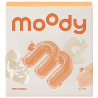 moody隐形眼镜近视透明隐形眼镜10片装