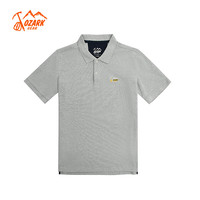 奥索卡 OZARK GEAR户外短袖POLO衫男2024夏季潮流时尚简约透气T恤339069 麻灰-402 XL/180