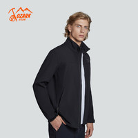 奥索卡 OZARK GEAR户外软壳夹克男 秋冬防泼水防风保暖软壳微弹外套318749 黑-301 M/170