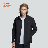 奥索卡 OZARK GEAR户外软壳夹克男 秋冬防泼水防风保暖软壳微弹外套318749 黑-301 3XL/190