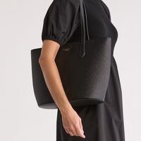 glimmer leather tote bag
