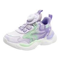 哈比熊女童鞋春夏款2025皮面防水中大童轻便跑步鞋儿童运动鞋