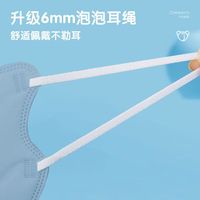一呵儿童一次性N95医用外科口罩五层防护3d立体小孩用独立包装口罩 儿童N95医用防护口罩*1盒30个【白色】