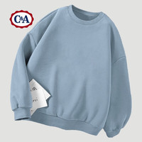 C&A卫衣男2025春秋季薄款宽松圆领潮流女装港风ins套头衣服 香芋紫 M