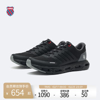 K·SWISS 盖世威（K·SWISS）男跑鞋 24春季 时尚舒适减震运动休闲鞋9277-M 030纯黑/梦幻银 43