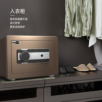 欧奈斯 ONNAIS保险柜家用办公小型指纹密码保险箱全钢防盗保密保管文件柜可入墙入柜 新A6-30cm咖啡金升级款