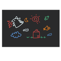 磁力宝  黑色 90x60cm 黑板墙贴磁性可移除不伤墙 可擦写无尘小黑板家用环保绿板 儿童涂鸦墙记事板