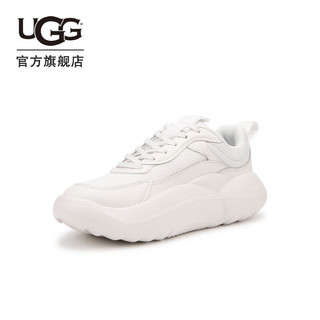 UGG 春季新款舒适系带厚底时尚老爹鞋 1166010WHT|白色37