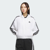 adidas 阿迪达斯 女梭织夹克运动休闲连帽外套短款JZ2161