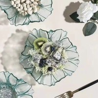 墨以 海棠花碗水果盘  2只