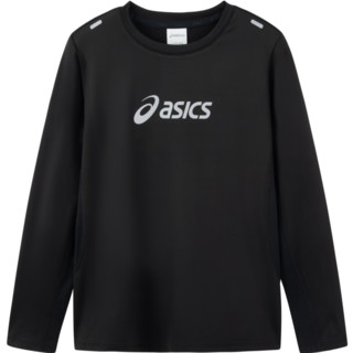 亚瑟士（asics）童装长袖针织T恤儿童吸湿速干运动内搭25年春季331251003046 001黑色 160