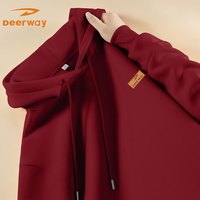 Deerway德尔惠连帽外套春季男款高街潮流显瘦男装户外运动宽松透气套头长袖卫衣