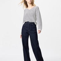 优衣库 UNIQLO 女装 3D棉质休闲V领条纹针织衫 UQ476766