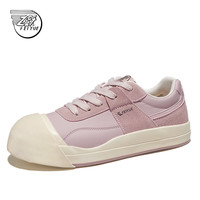 飞跃（Feiyue）休闲鞋女款2024秋季新款鞋子女士复古百搭大头鞋女鞋时尚皮面板鞋